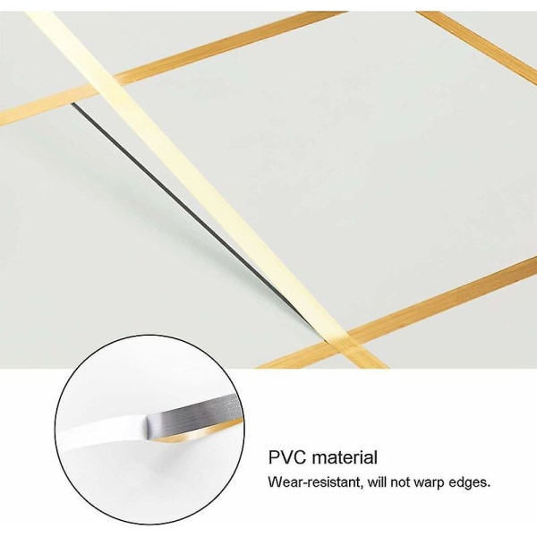 Flise Peel And Stick Dekorativt Limtape, Vanntett Fugetape, For Gulv, Vegger, Tak, Dører Og Vinduer, Hjemmedekor (2cm*50m), gull (h