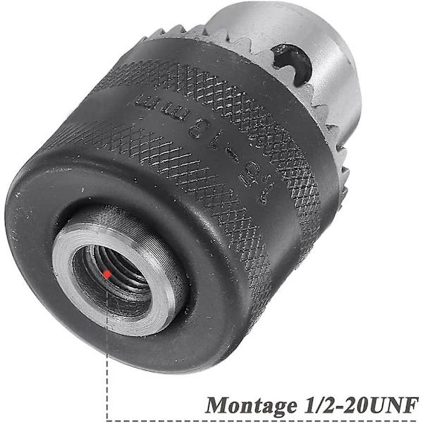 1,5-13 mm 6,35 mm Hexskaft Snabbväxlande Borrchuckadapter, 1/2-20unf Borrchuckkonverterare Med Chucknyckel För Elektrisk Borrkonvertering