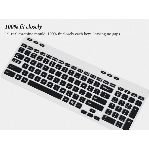 Tastaturdeksel for Logitech K360 Wireless Desktop Keyboard, Logitech Mk360 Keyboard Protector, Logitech Mk360 K360 Keyboard Accessories-svart