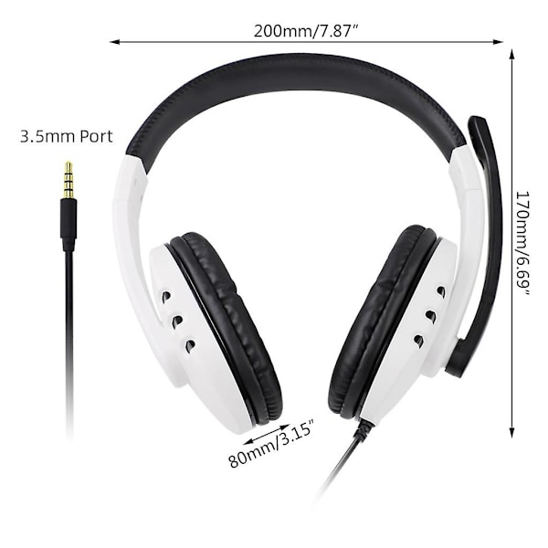 Kuulokkeet Stereo Surround Sound Noise Canceling Mikrofoni Headset Pc:lle
