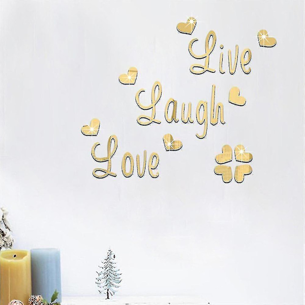 Live Love Laugh Svart Veggdekor Klistremerke Hjemdekorasjon Dekorativ Selvklebende Veggkunst Klistremerke Veggmalerier