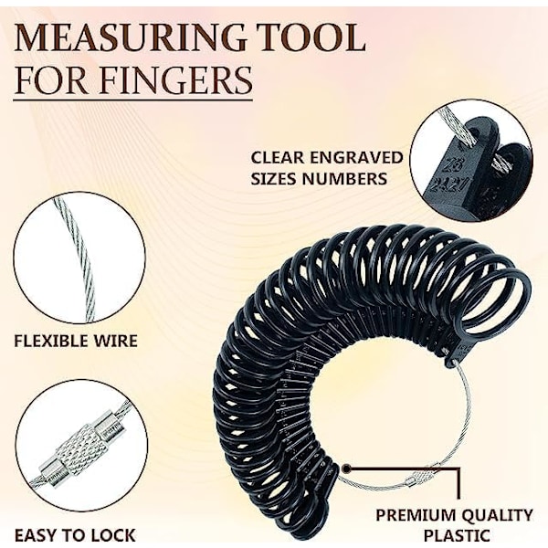 Sormuksenkoko UK, Muovinen Sormuksen Mittausväline Sormuksenkoko-Mandrelilla Korujen Kokojen Mittaamiseen
