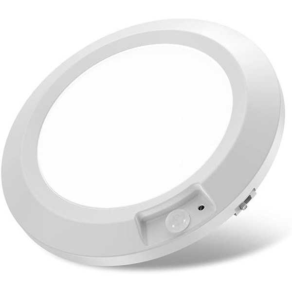 Små bevegelsessensor taklamper, 6,2 tommer ledningsfrie LED-batteridrevne sensorlys innendørs, 1-pakning, ideelt for skap loft veranda trapp skur White 1 Pack