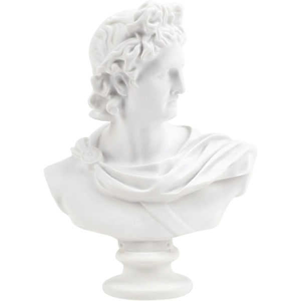 6 tommer græsk klassisk replika Apollo hoved byste statue romersk statue mytologi skulptur figur statuette til skitse model kunst tegning harpiks håndværk ornamenter Apollo# 6 Inch