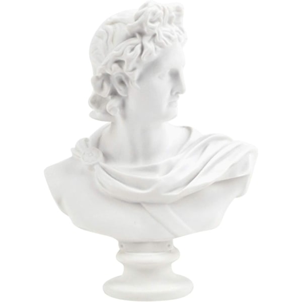 6 tum grekisk klassisk replika Apollo huvud byst staty romersk staty mytologi skulptur figurin för skiss modell konst ritning harts hantverk prydnader Apollo# 6 Inch