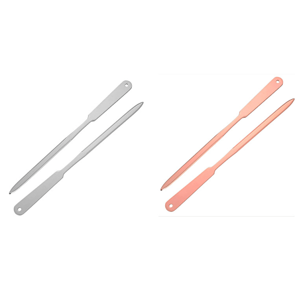 3 stk. 23,2 cm metal sølv rustfrit stål bærbar brevåbner 4001 papiråbner Rose Gold