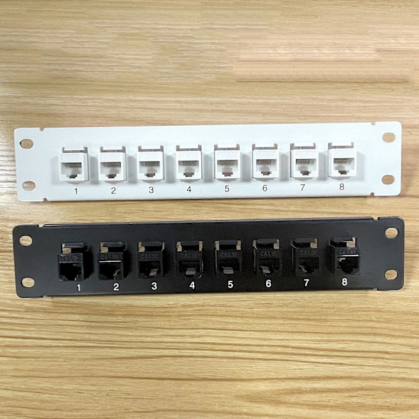 Vægmontering / rackmontering 1u Ethernet Patch Panel Punch Down Blok til Cat5e Kabling
