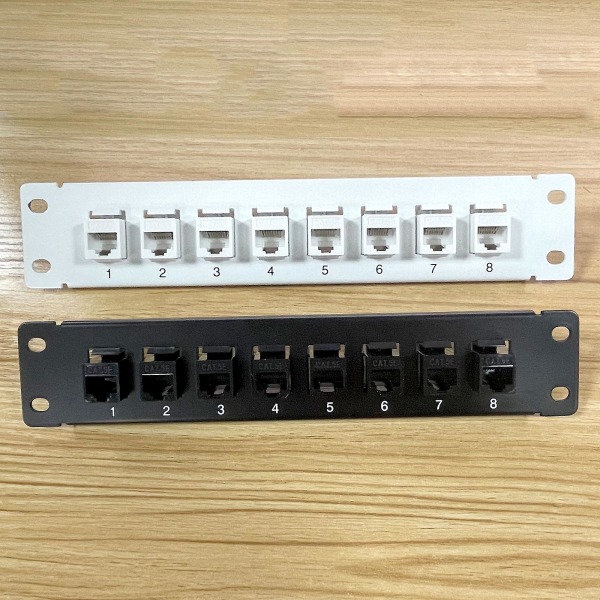 Veggmontert / rackmontert 1u Ethernet Patch Panel Punch Down Block for Cat5e-kabling