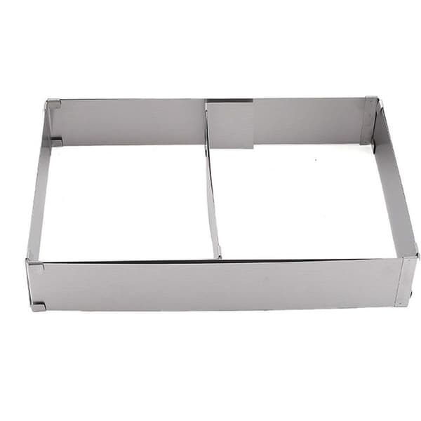 4smile Justerbar Bageform Rektangulær - 8 cm Høj Rustfri Stål Bageplade KLB