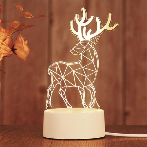 3D Liten Nattlampe, Barnas Soverom Plug-in Led Lys