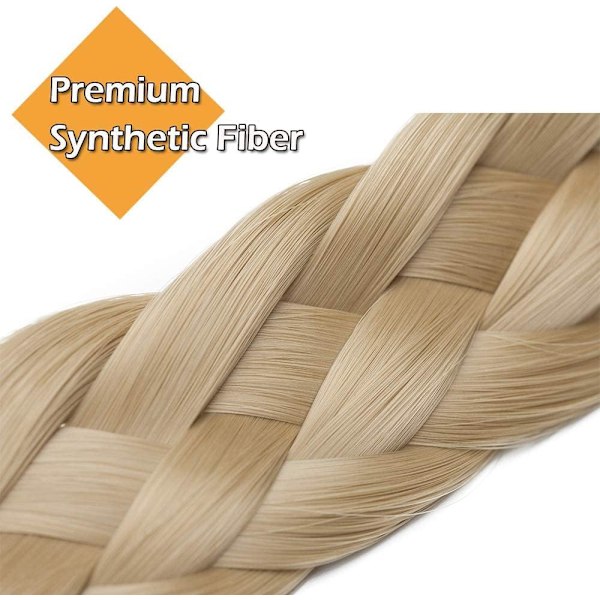 Strekkbar flettet pannebånd Twist hårbånd Mote flette flettet hårtilbehør Kvinner syntetisk askeblond # Ash Blonde 1 count (Pack of 1)