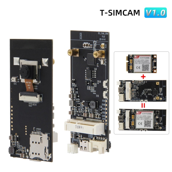 T-simcam Wifi Bt5.0 -kehityslevy Esp32-s3 Cam Development Board