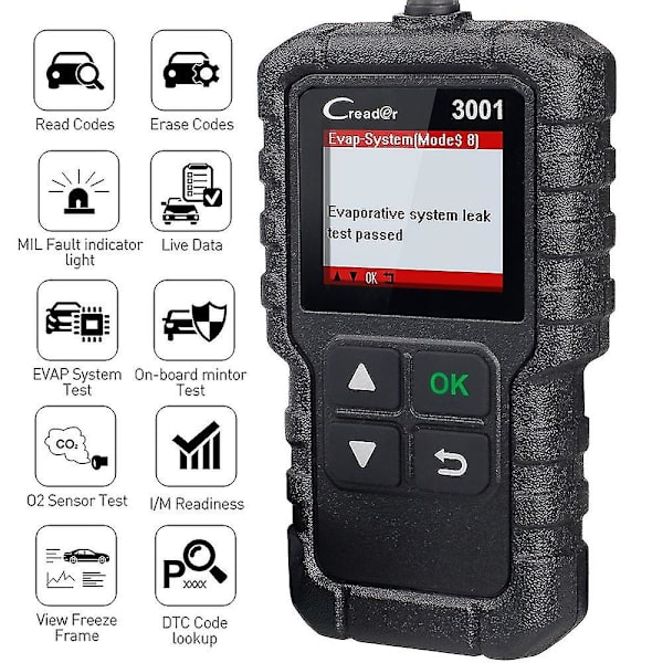 Creader 3001 Obd2 Scanner Obd Ii Eobd Bilskanner Felkodsläsare