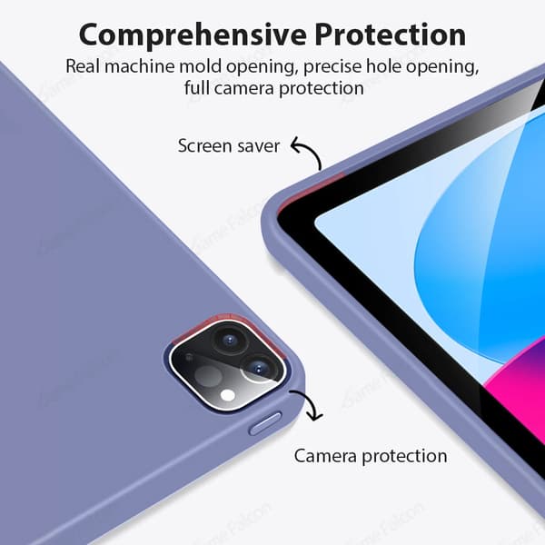 Fodral för iPad 10.9/10.2 9:e 10:e generationen, Air 11 M3/M2, Mini 6/7, Pro 13 M4, Skydd Lila