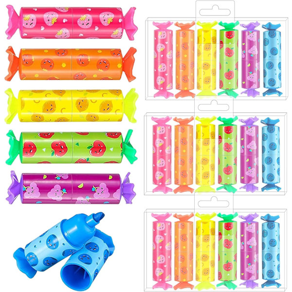 24 kappaletta Mini Candy Highlighter, Pastelli Highlighter, Söpö Highlighter Marker Hedelmäkuviot Hauska Kirjoitustarvikkeet Makeisjuhliin Syntymäpäivä Onnittelu C