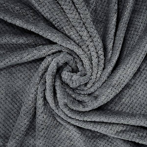 Flanellfilt, 127x178 Cm Mjuk Soffafilt, Våffelfleecefilt För Soffa, Mörkgrå Filt