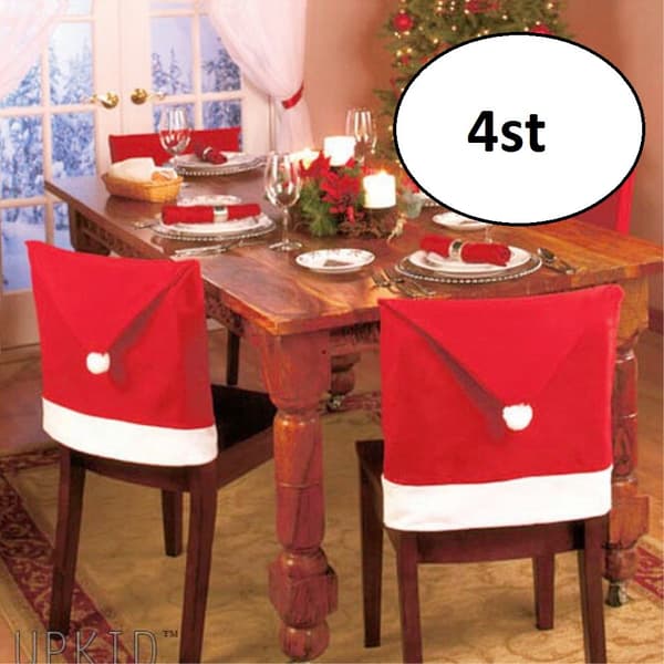 Stoleryg - Julepynt 4 stk Rød