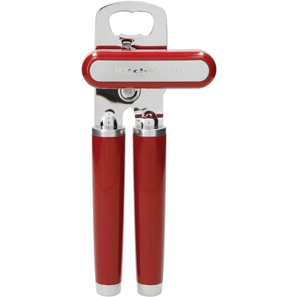 d rustfritt stål boksåpner u2013 Empire Red & rustfritt stål Euro-skreller - Empire Red + Euro Peeler Tin Opener