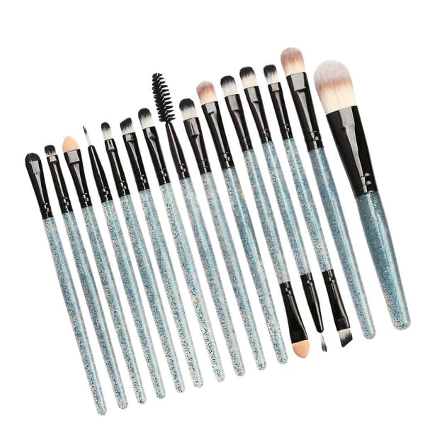 15 st Makeup Brushes Beauty Applicator For Foundation Blending Powder Black