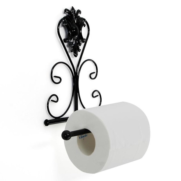 Seinälle kiinnitettävä vintage-rauta wc-paperirullan pidike pyyheteline kylpyhuoneen sisustus