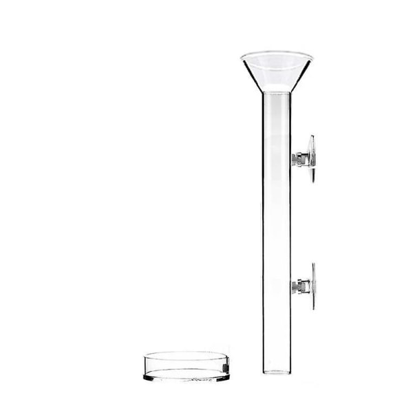 Räkor matningsrör och skål set hög transparent glas passform för räkor fisk