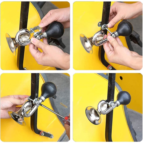 Cykelhorn Retro Hög Ljud Metall Luft Horn Cykelhorn Hög Och Hållbar Ljud Med Justerbar Klämma Lätt Att Installera Och Ta Bort, Passar De Flesta Cykelstyren