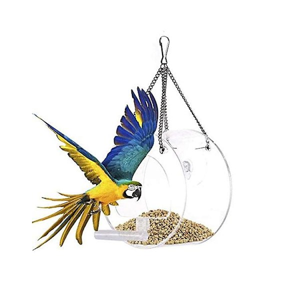 Fågelmatare, Akryldispenser, Hängande, För Fönster, 12,7cm*7,5cm*12,7cm