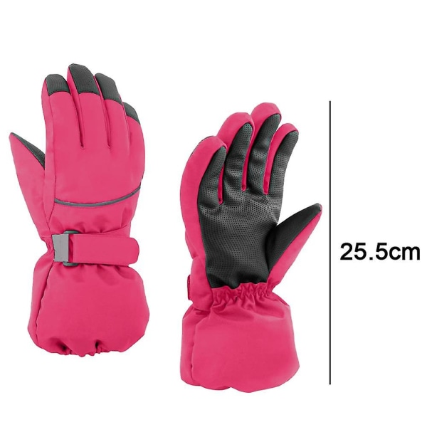 Kids Winter Glove Boys Girls Snow Ski Waterproof Gloves For Teens Fleece Lining