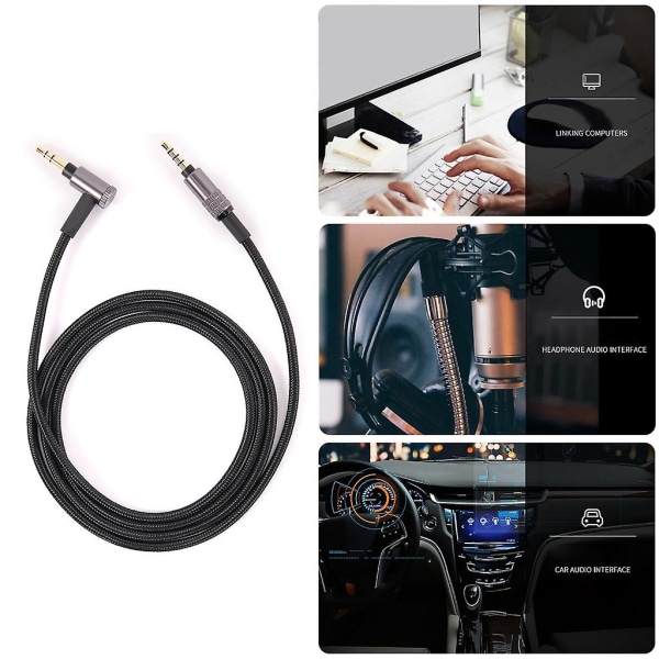 Högkvalitativ ljudkabel för 1am2/1000xm4 headset flätad kabel musikkabel