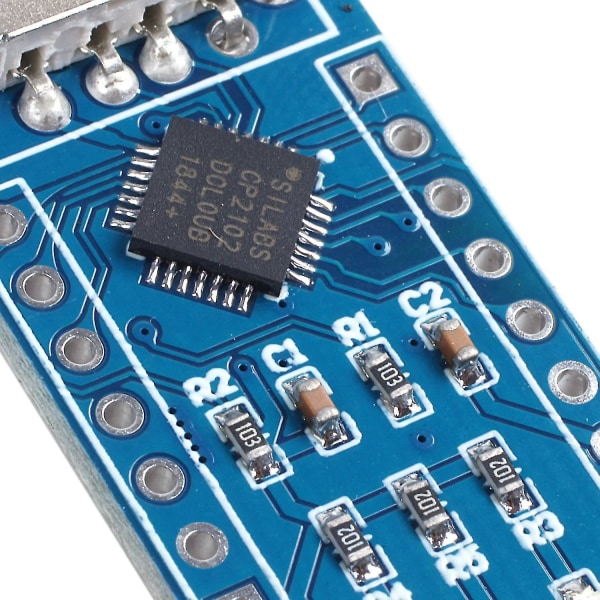 Cp2102 Usb 2.0 Til Uart Ttl 6-pins Modul Seriell Konverter Adapter Blå+sølv
