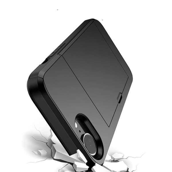 iPhone 16E cover med kortholder Sort Sort