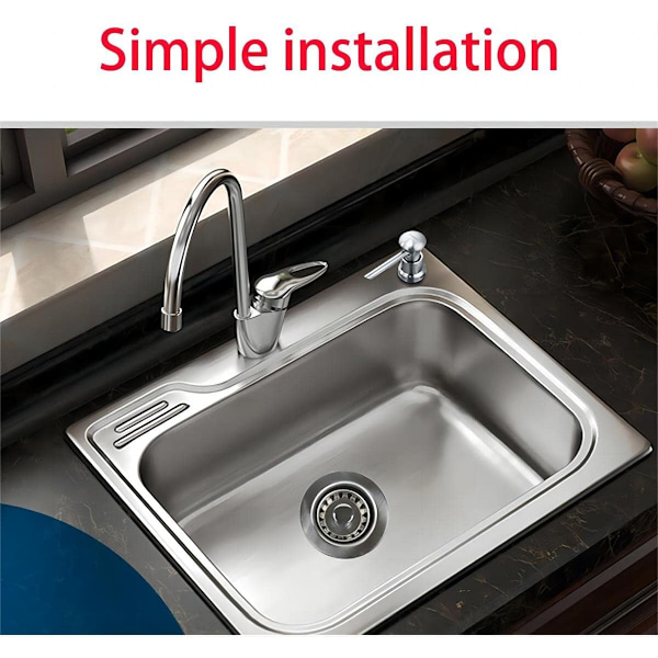 Diskho-kollektion, rostfritt stål och PVC-kökshossil, silpluggavfall 84 mm G1½\" 84mm