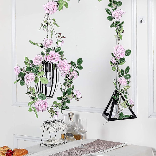 Rosekrans Kunstig Flanell Rose Romantisk Dekorasjon Bryllup Bankett Stue Vindu Dekorasjon Rose Rosa
