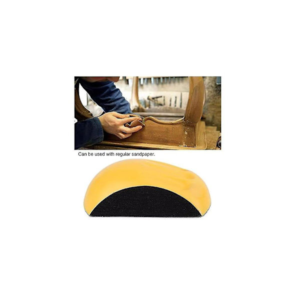 Sandsvamp för handpolering, Slipmaskinstillbehör Detaljslippapper Slipdisk Skrubbpoleringsverktyg Passar Trä Möbel (1st, Gul)