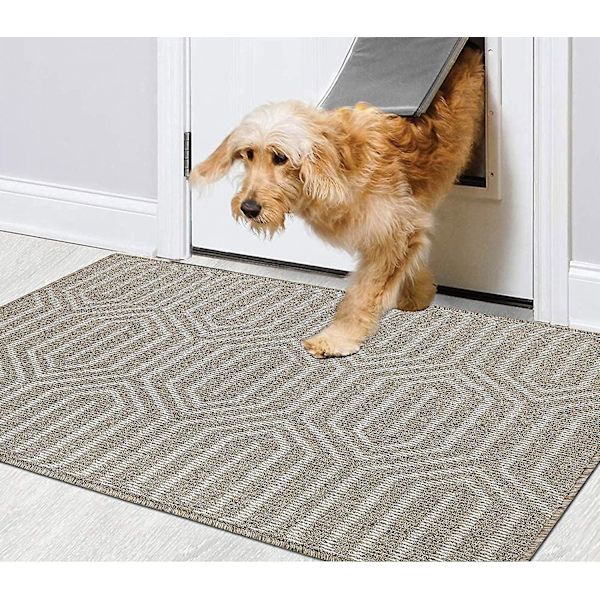 Brun Entrématta Inomhusmatta 50 X 80cm Maskintvättbar Halksäker Absorberande Vattentät Dörrmatta För Utomhus, Trädgård, Hall