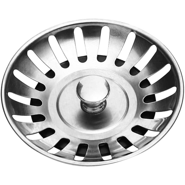 Køkkenvask filterprop i rustfrit stål, diameter: 80 mm