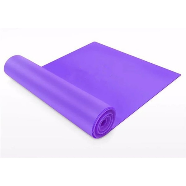 Motståndband, träningsband för styrketräning, yoga, pilates, gymträning, fitness, aerobics, stretch, hemmaträning, latex elastiska band Purple 1.5m/4.92ft