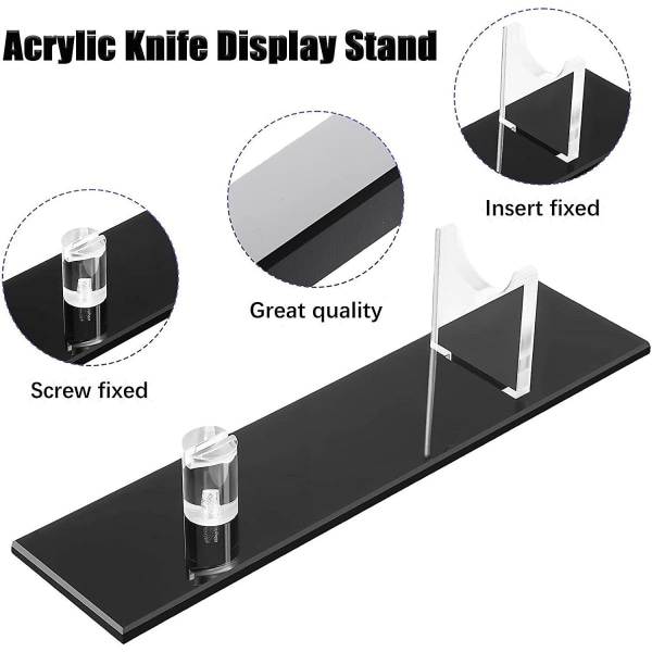 Akryl Kniv Stativ - Kniv Display Holder Til Udstilling - Nives Display Stativ Stativ 2d Akryl Kniv Skrivebord Display Stativ Til Jagt Og Knive