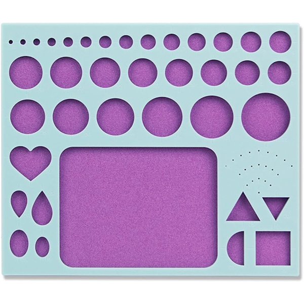 Quilling-verktøy, Quilling-brett, 3 i 1 Quilling-malbrett med pinner, Quilling-strikkebrett Korkform Støpeverktøy DIY-verktøy, Quilling-skallbrett Purple
