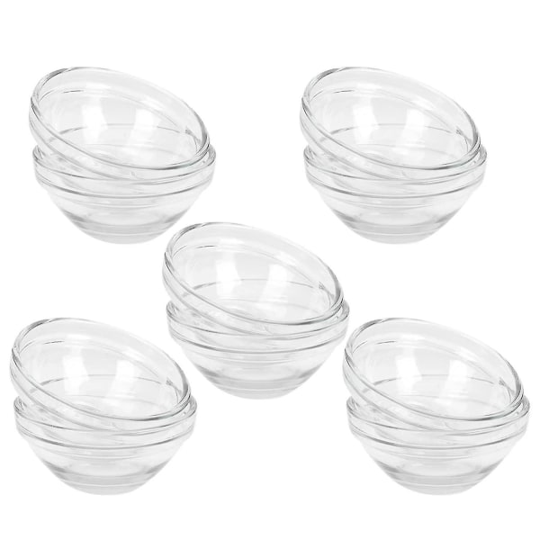 Glass Facial Mud Bowl Set: 10 stk DIY Røreboller Transparent Verktøy