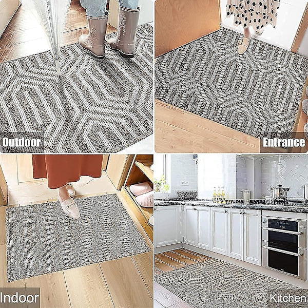 Ruskea Sisäänkäynnin Matto Ovi Matto 50 X 80cm Konepesu Kestävä Liukumaton Imuva Vedenkestävä Ovi Matto Ulkotiloihin, Puutarhaan, Käytävään