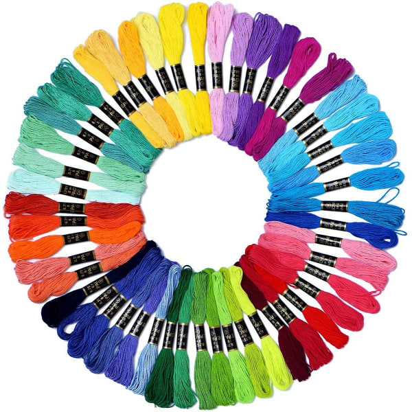 Kirjontalanka Rainbow Color 50 vyyhtiä per pakkaus Ristipistolangat
