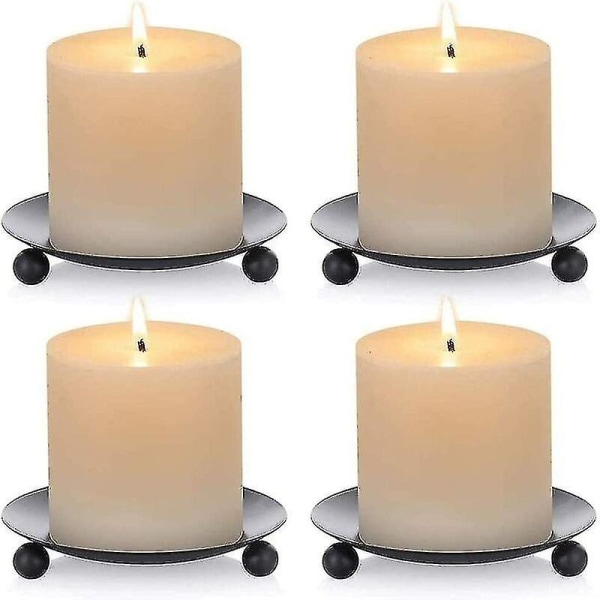 4 Pieces Candle Holders, Tin Candle Holders For Home Wedding Decorations