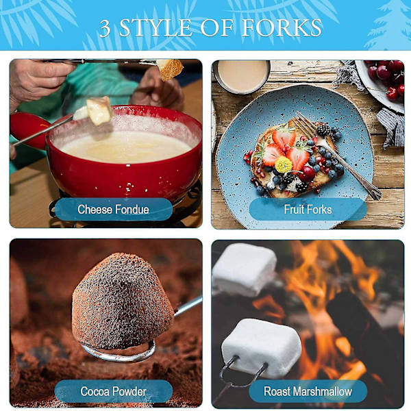 6 kpl suklaan dippaushaarukkasarja 8,3 tuumaa ruostumatonta terästä Fondue haarukat Diy Candy Melts Leivonta Suppl