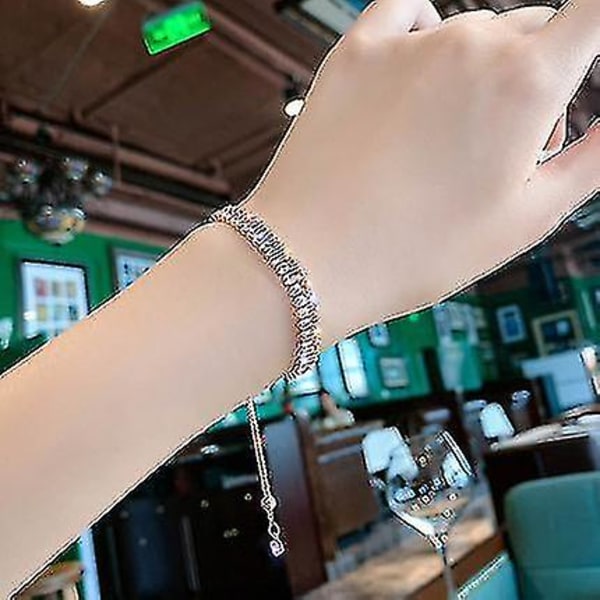 Crystal Slider Bracelet Light Luxury Zircon Bracelet For Women