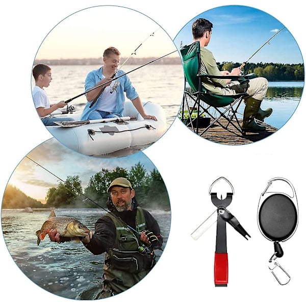 Fish Quick Knot Tying Tool 4 i 1 Flugfiskelina Klippverktyg Flugfiskelina Utrustning Snabb Knop Bindningsverktyg och Retraktorer Combo för Flugfiskelina Verktygssats