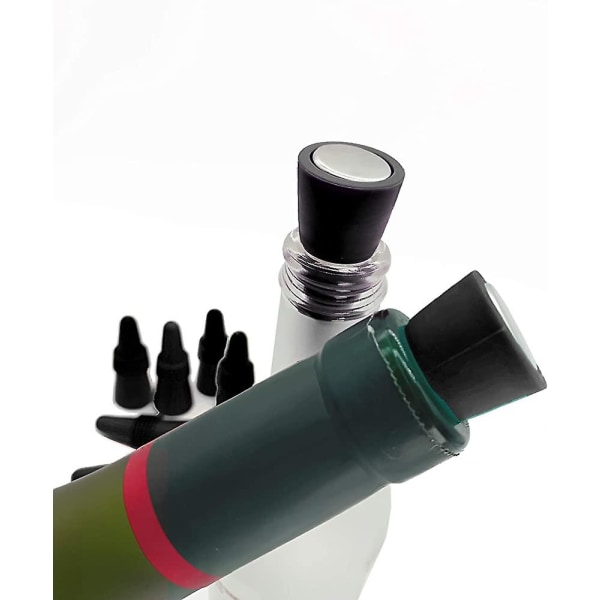 8 stk vinpropper, genanvendelig silikone-drikflaskeforseglererstatning