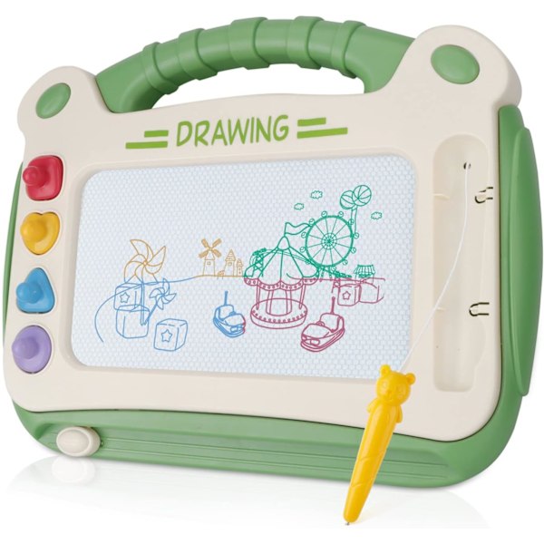 Magnetisk Tegnetavle, Doodle Jenter og Gutter Leke Alder 3+ Magnetisk Doodle Tavle for Jenter og Gutter Bursdagsgave for 3+ År Gamle (Grønn) Green