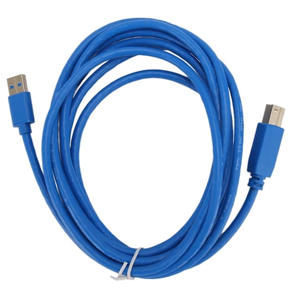 USB 3.0 skrivarkabel A hane till B hane 5 Gbit/s 3 meter lång PVC koppar USB skannerkabel för externa hårddiskar hubb