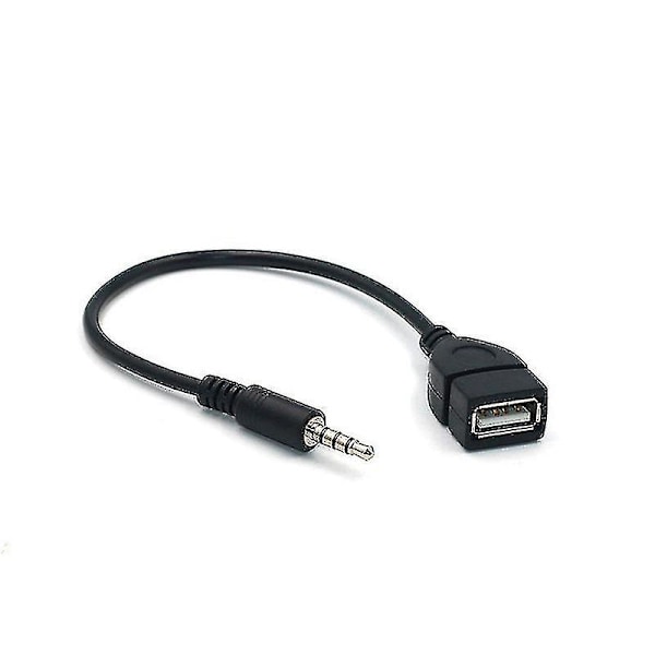 3,5 mm USB-lydkabel U-disk tilkobling Auto CD-spiller Kjøretøylydkabeladapter Interiørtilbehør